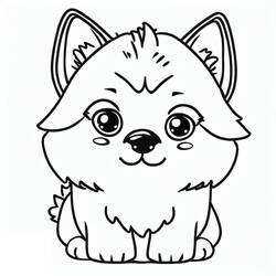 Dessin à colorier: Husky (Animaux) #189104 - Coloriages à Imprimer Gratuits