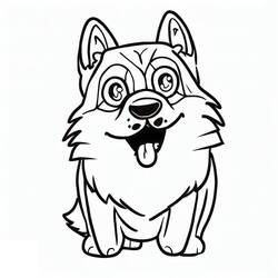 Dessin à colorier: Husky (Animaux) #189105 - Coloriages à Imprimer Gratuits