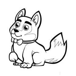 Dessin à colorier: Husky (Animaux) #189121 - Coloriages à Imprimer Gratuits