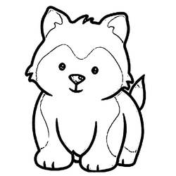Dessin à colorier: Husky (Animaux) #189131 - Coloriages à Imprimer Gratuits