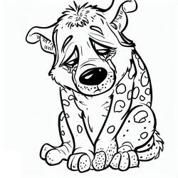 Dessin à colorier: Hyène (Animaux) #186915 - Coloriages à Imprimer Gratuits