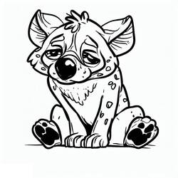 Dessin à colorier: Hyène (Animaux) #186916 - Coloriages à Imprimer Gratuits