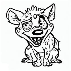 Dessin à colorier: Hyène (Animaux) #186925 - Coloriages à Imprimer Gratuits