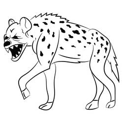 Dessin à colorier: Hyène (Animaux) #186926 - Coloriages à Imprimer Gratuits