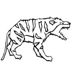 Dessin à colorier: Hyène (Animaux) #186927 - Coloriages à Imprimer Gratuits