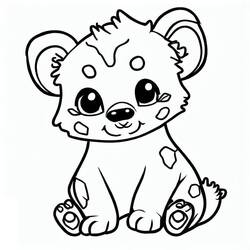 Dessin à colorier: Hyène (Animaux) #186931 - Coloriages à Imprimer Gratuits