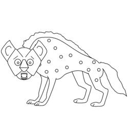 Dessin à colorier: Hyène (Animaux) #19631 - Coloriages à Imprimer Gratuits