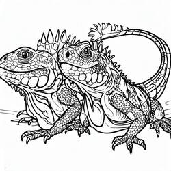 Dessin à colorier: Iguane (Animaux) #188778 - Coloriages à Imprimer Gratuits
