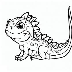 Dessin à colorier: Iguane (Animaux) #188779 - Coloriages à Imprimer Gratuits