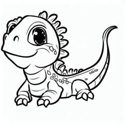 Dessin à colorier: Iguane (Animaux) #188780 - Coloriages à Imprimer Gratuits