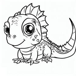 Dessin à colorier: Iguane (Animaux) #188781 - Coloriages à Imprimer Gratuits