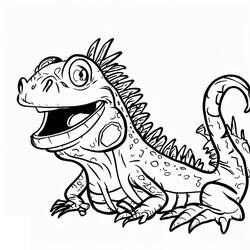 Dessin à colorier: Iguane (Animaux) #188783 - Coloriages à Imprimer Gratuits