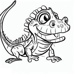 Dessin à colorier: Iguane (Animaux) #188784 - Coloriages à Imprimer Gratuits