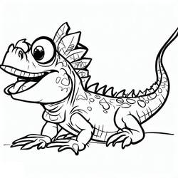 Dessin à colorier: Iguane (Animaux) #188785 - Coloriages à Imprimer Gratuits
