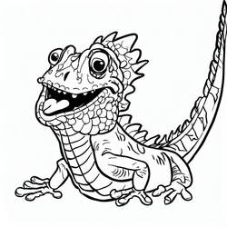 Dessin à colorier: Iguane (Animaux) #188786 - Coloriages à Imprimer Gratuits