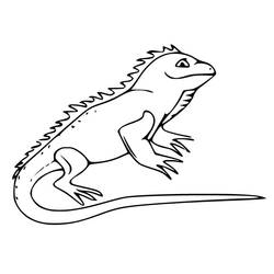 Dessin à colorier: Iguane (Animaux) #188787 - Coloriages à Imprimer Gratuits