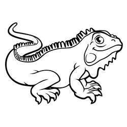 Dessin à colorier: Iguane (Animaux) #188790 - Coloriages à Imprimer Gratuits