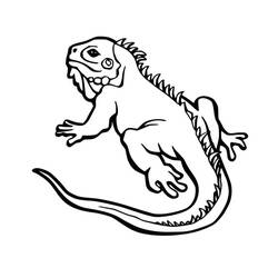 Dessin à colorier: Iguane (Animaux) #188791 - Coloriages à Imprimer Gratuits