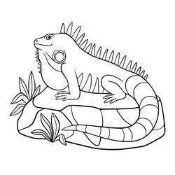 Dessin à colorier: Iguane (Animaux) #188793 - Coloriages à Imprimer Gratuits