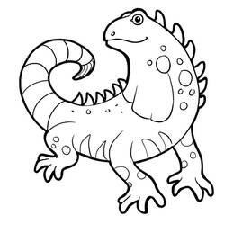 Dessin à colorier: Iguane (Animaux) #188795 - Coloriages à Imprimer Gratuits