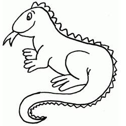 Dessin à colorier: Iguane (Animaux) #188797 - Coloriages à Imprimer Gratuits