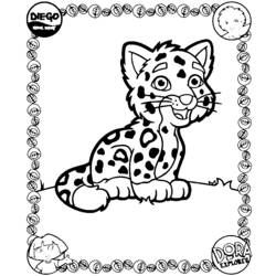 Dessin à colorier: Jaguar (Animaux) #9024 - Coloriages à Imprimer Gratuits