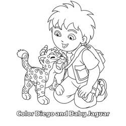 Dessin à colorier: Jaguar (Animaux) #9043 - Coloriages à Imprimer Gratuits