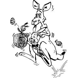 Coloriage Kangourou (Animaux) #179655 à imprimer et colorier