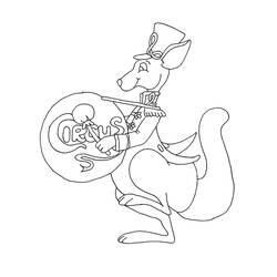 Coloriage Kangourou (Animaux) #179682 à imprimer et colorier