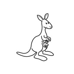 Dessin à colorier: Kangourou (Animaux) #9110 - Coloriages à Imprimer Gratuits