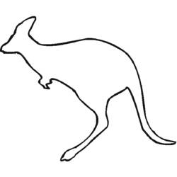 Dessin à colorier: Kangourou (Animaux) #9149 - Coloriages à Imprimer Gratuits