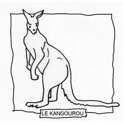 Dessin à colorier: Kangourou (Animaux) #9153 - Coloriages à Imprimer Gratuits