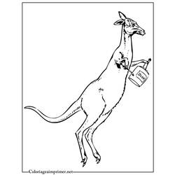 Dessin à colorier: Kangourou (Animaux) #9175 - Coloriages à Imprimer Gratuits