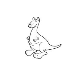 Dessin à colorier: Kangourou (Animaux) #9227 - Coloriages à Imprimer Gratuits
