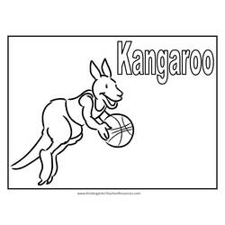 Dessin à colorier: Kangourou (Animaux) #9235 - Coloriages à Imprimer Gratuits