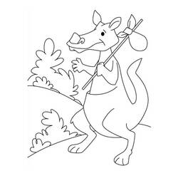 Dessin à colorier: Kangourou (Animaux) #9252 - Coloriages à Imprimer Gratuits