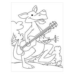 Dessin à colorier: Kangourou (Animaux) #9263 - Coloriages à Imprimer Gratuits
