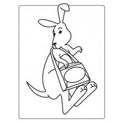 Dessin à colorier: Kangourou (Animaux) #9273 - Coloriages à Imprimer Gratuits