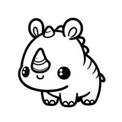 Dessin à colorier: Kawaii Animaux (Animaux) #209245 - Coloriages à Imprimer Gratuits