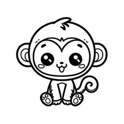 Dessin à colorier: Kawaii Animaux (Animaux) #209251 - Coloriages à Imprimer Gratuits