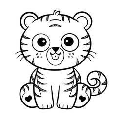 Dessin à colorier: Kawaii Animaux (Animaux) #209272 - Coloriages à Imprimer Gratuits