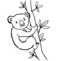 Coloriage Koala (Animaux) #178779 à imprimer et colorier