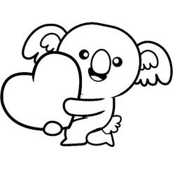 Coloriage Koala (Animaux) #178783 à imprimer et colorier