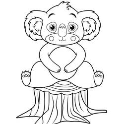 Coloriage Koala (Animaux) #217738 à imprimer et colorier