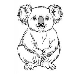 Coloriage Koala (Animaux) #217741 à imprimer et colorier