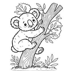 Coloriage Koala (Animaux) #217742 à imprimer et colorier