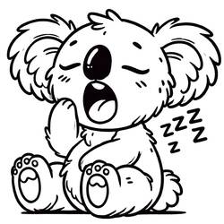 Coloriage Koala (Animaux) #217744 à imprimer et colorier