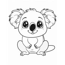 Coloriage Koala (Animaux) #217746 à imprimer et colorier