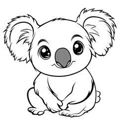 Coloriage Koala (Animaux) #217749 à imprimer et colorier