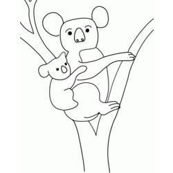 Dessin à colorier: Koala (Animaux) #9326 - Coloriages à Imprimer Gratuits